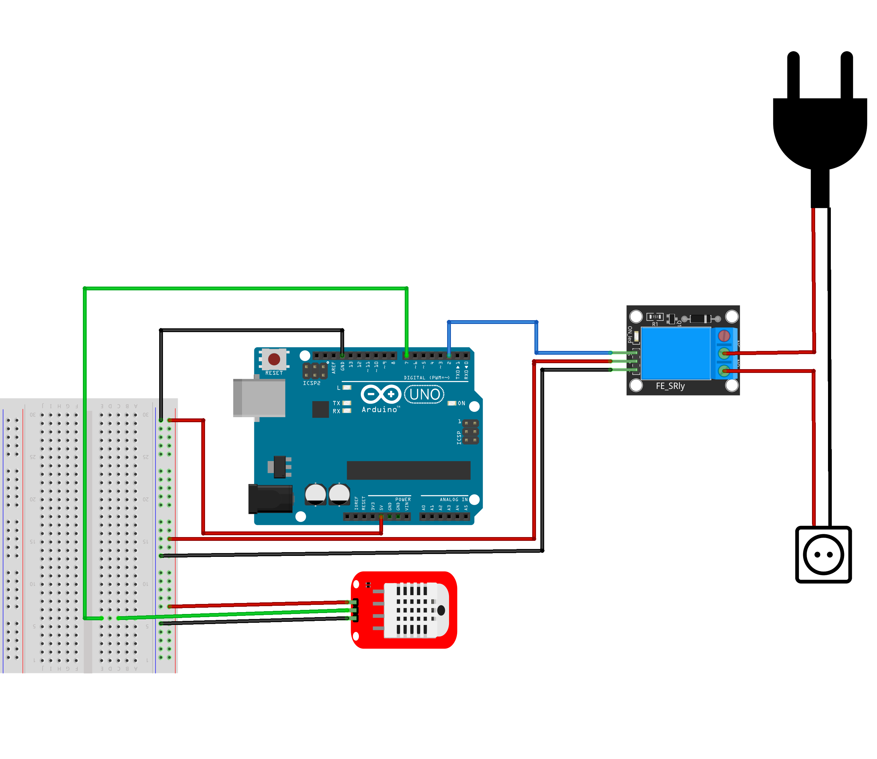 Activer un relais avec un module DHT22